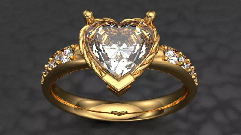 ANILLO CORAZON Free 3D print model