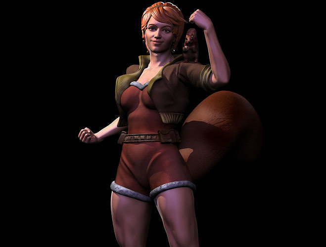 Squirrel Girl 3D print model