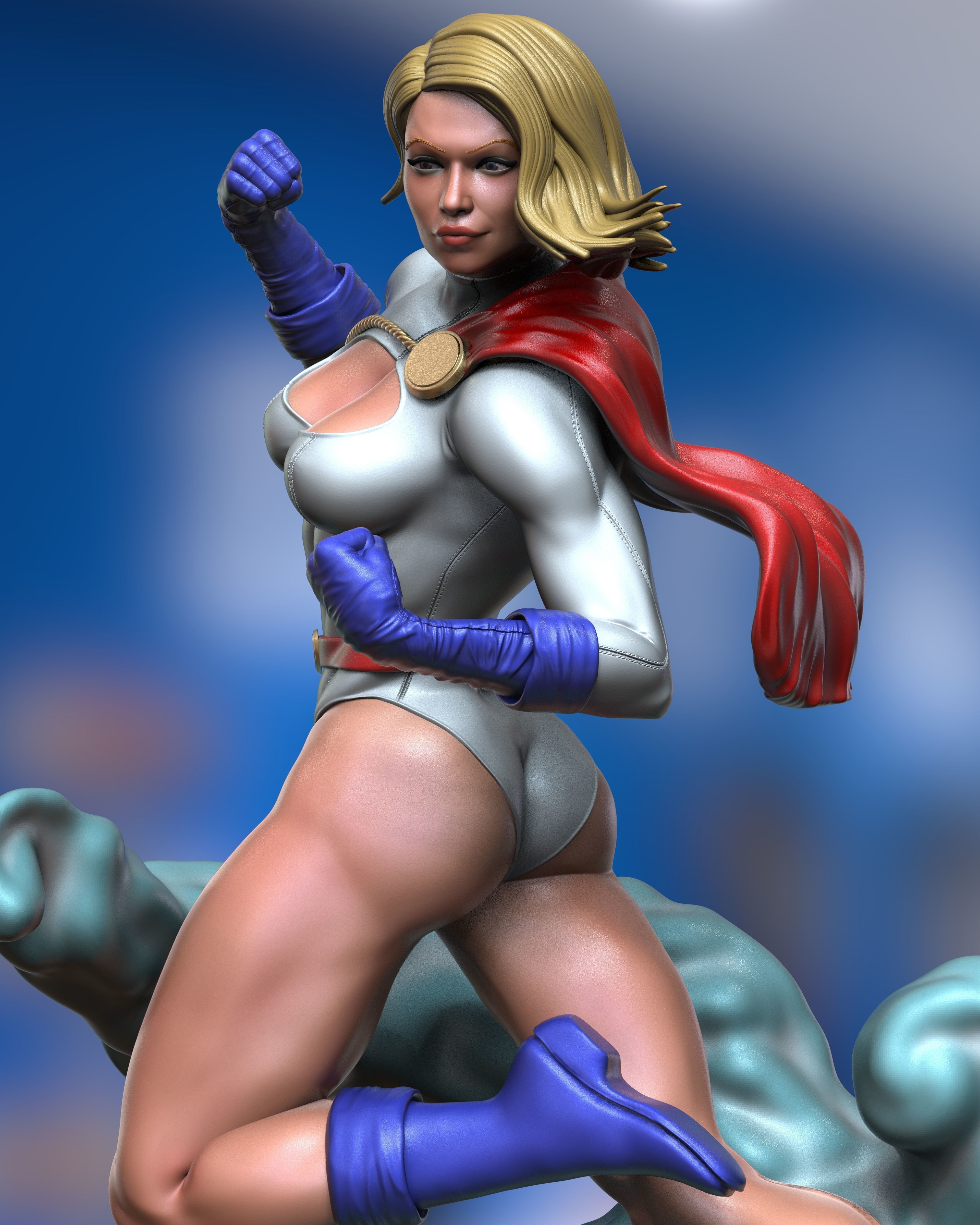 Power Girl 3D print model_3