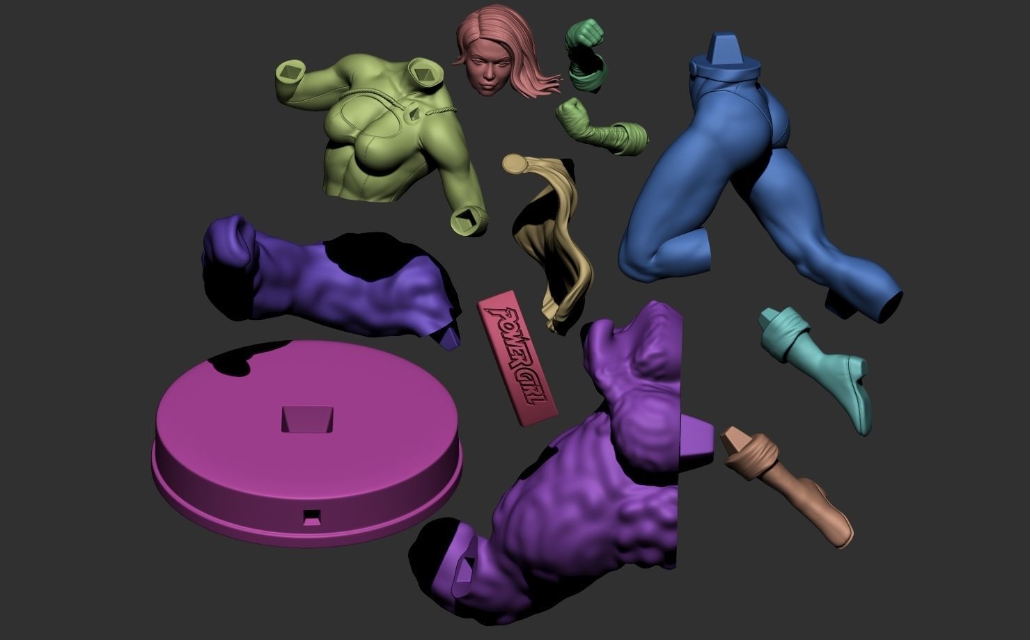 Power Girl 3D print model_12