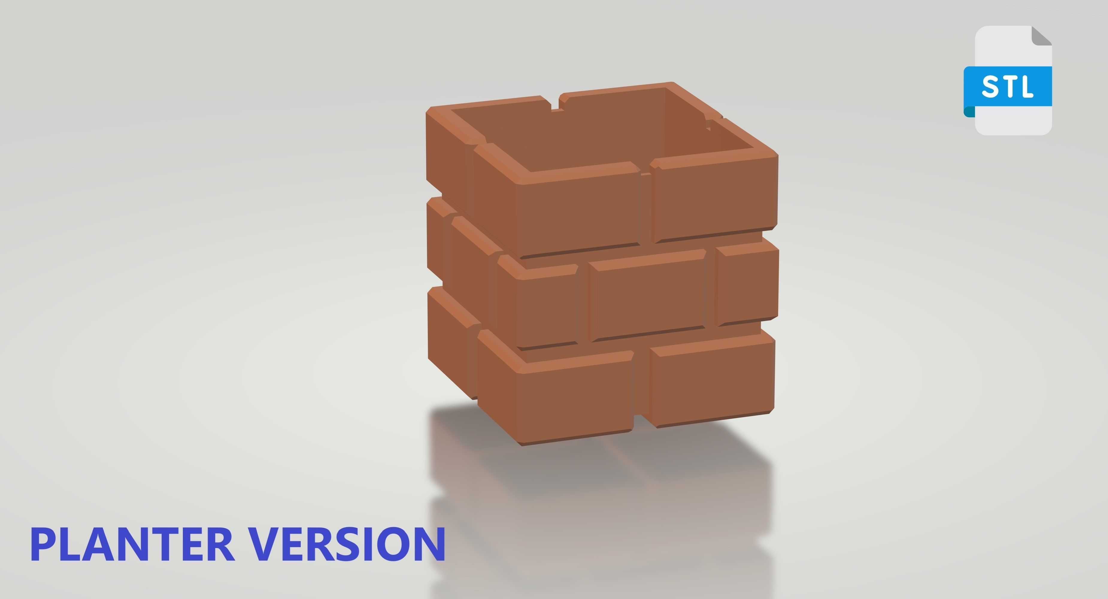 Bros Mario Blocks Planter and Boxes 3D print model_7