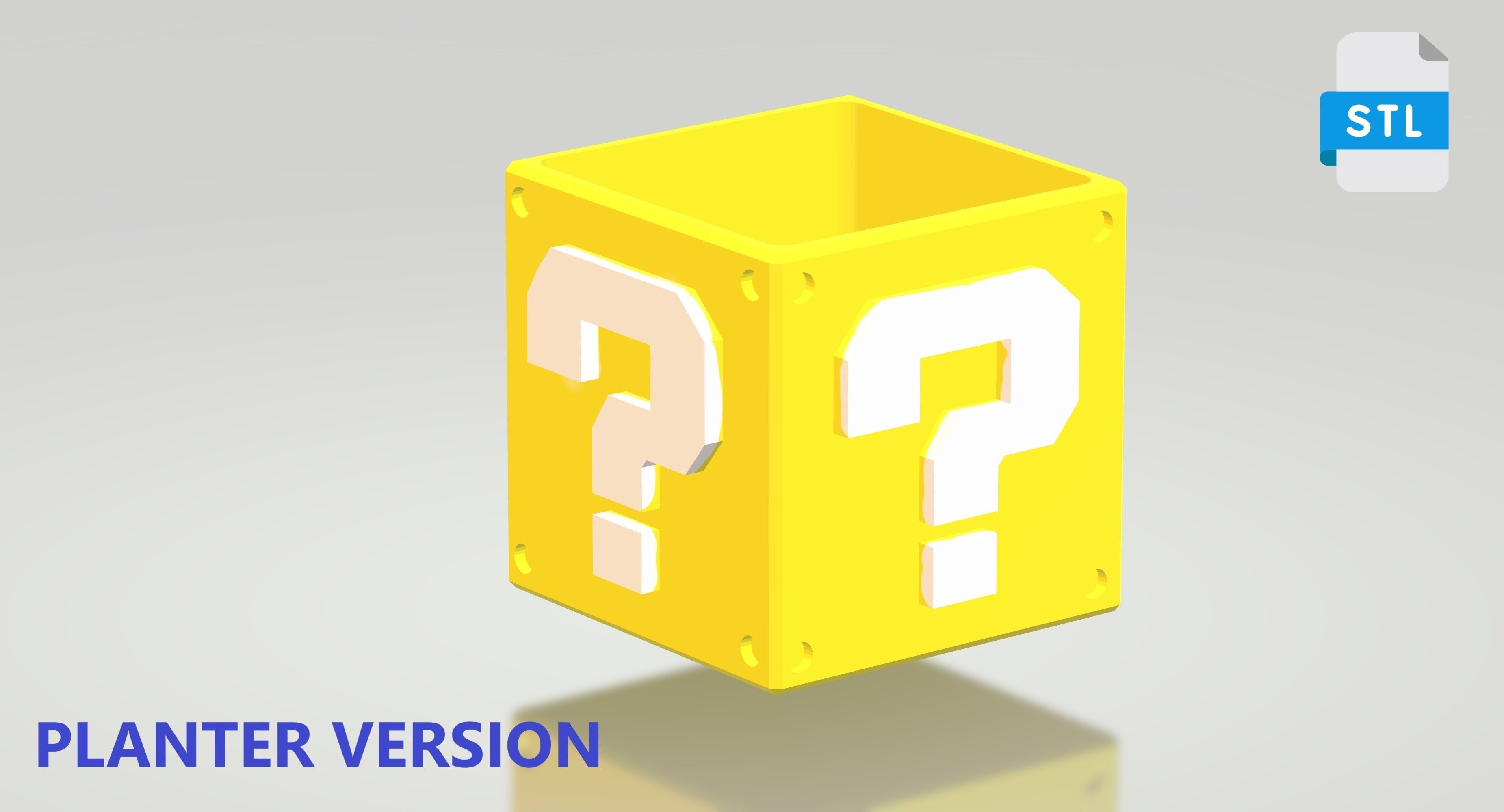 Bros Mario Blocks Planter and Boxes 3D print model_6