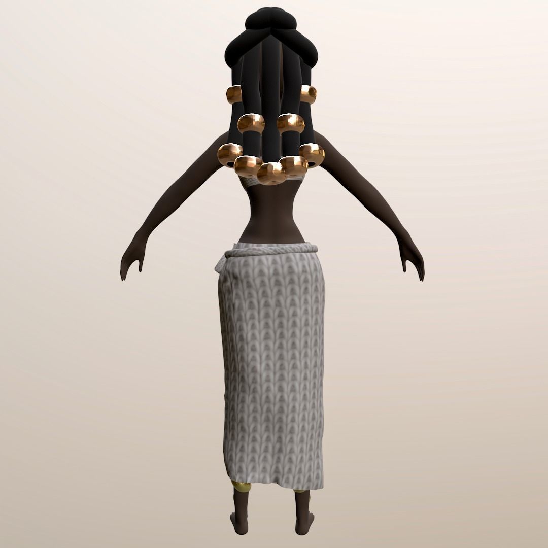 Woman Character 3D model_3