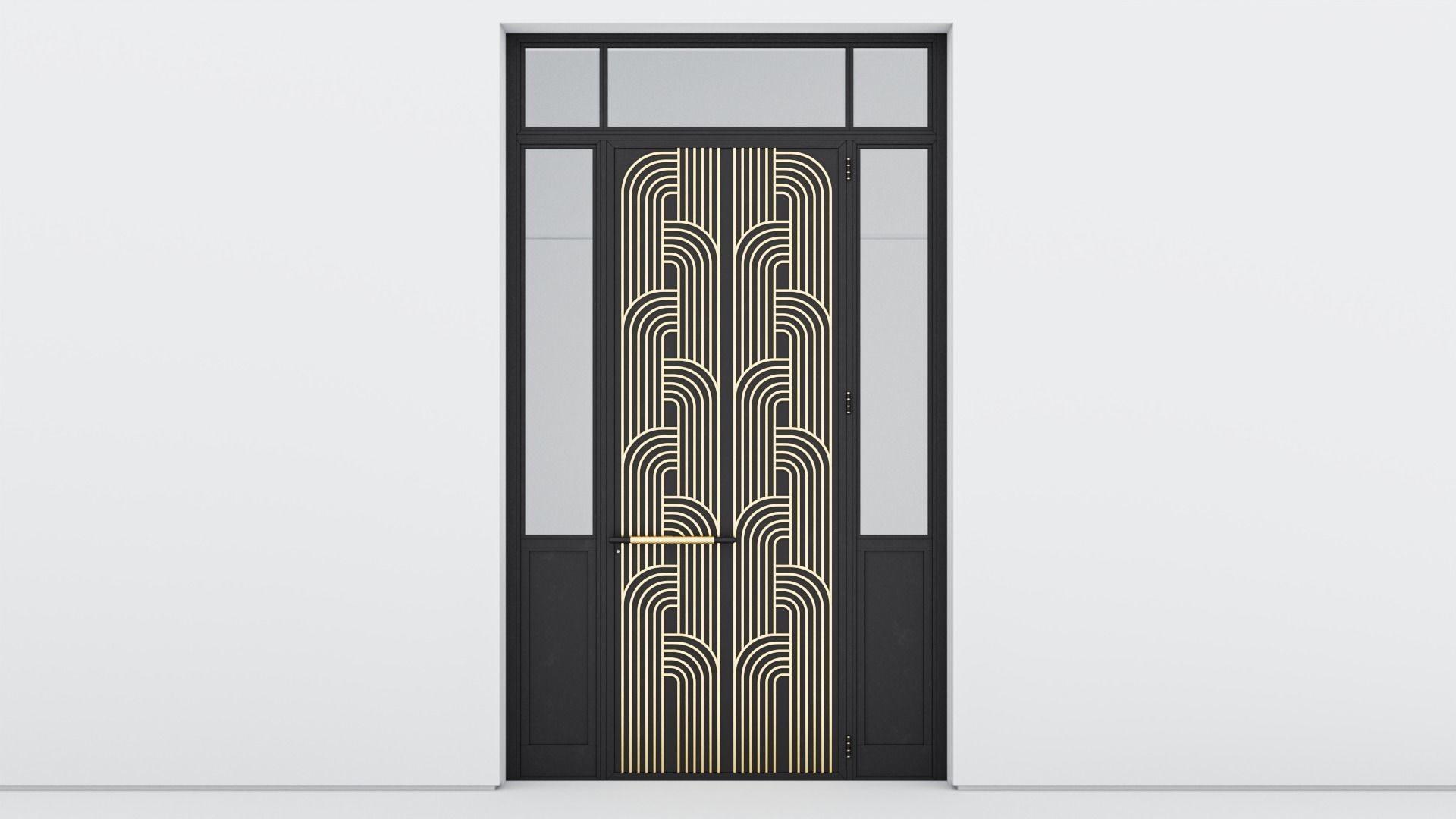 Aluminium door 307 3D model_3