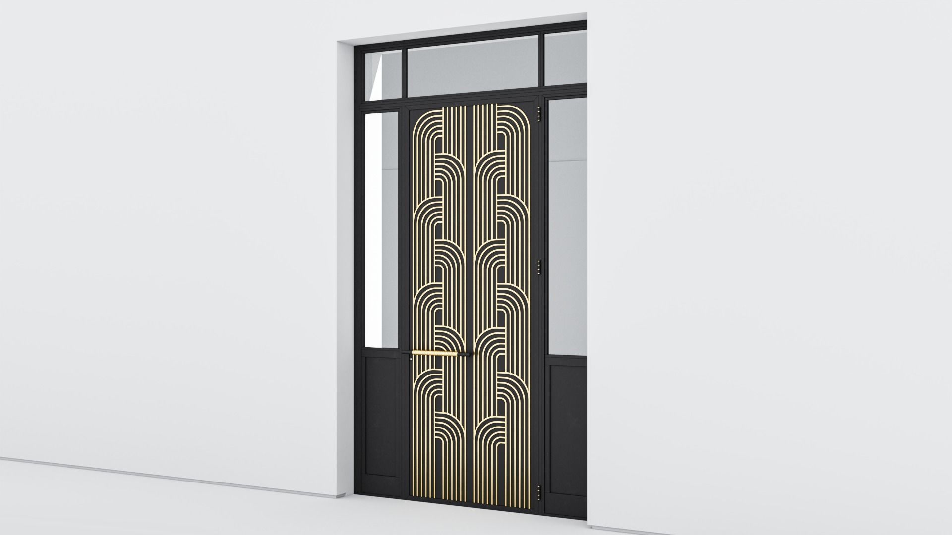 Aluminium door 307 3D model_1