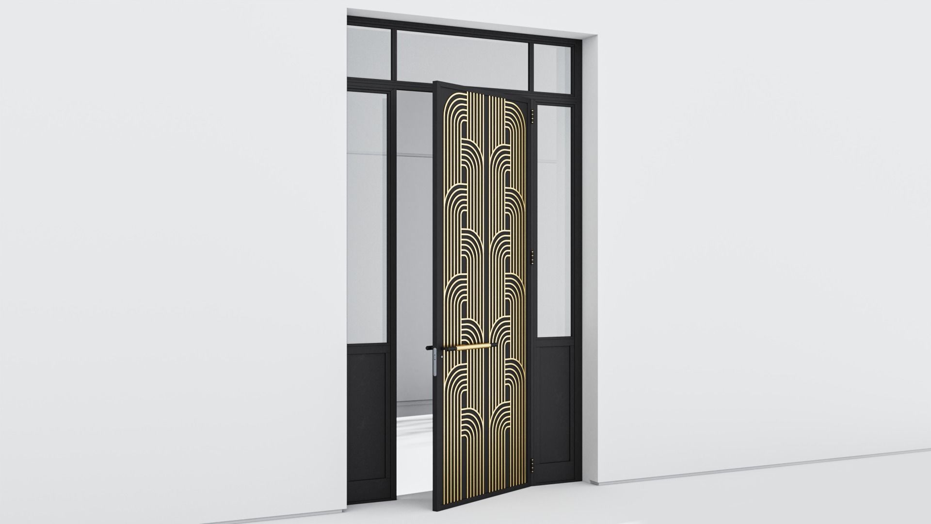 Aluminium door 307 3D model_2