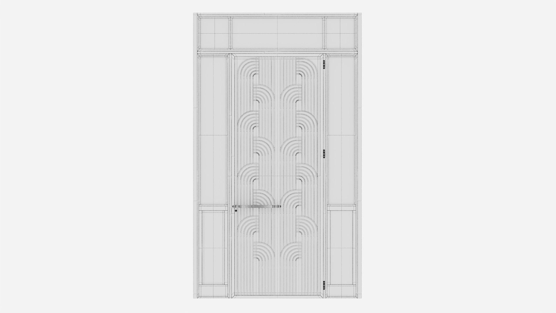 Aluminium door 307 3D model_5