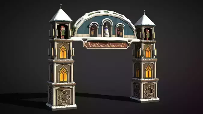 German christmas market gate 3D model