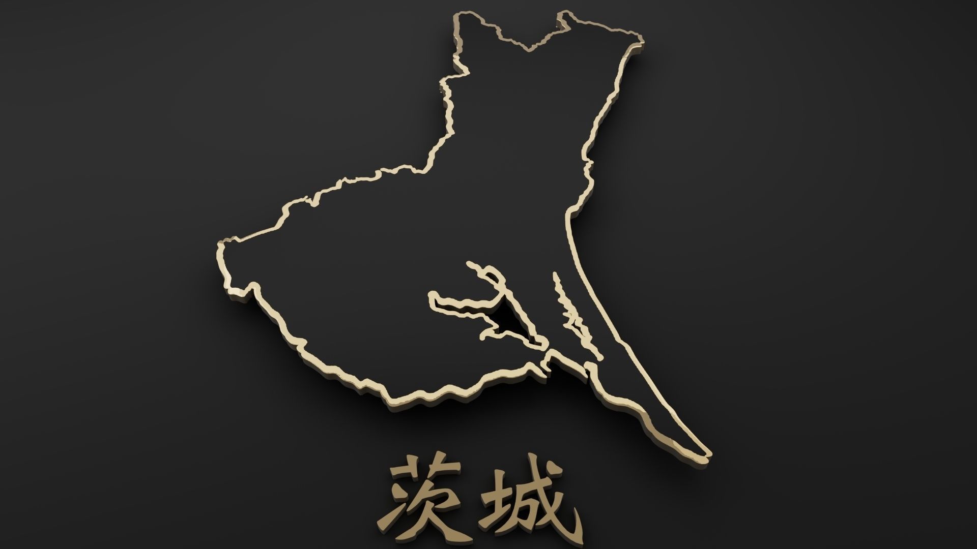 Ibaraki map 3D model_1