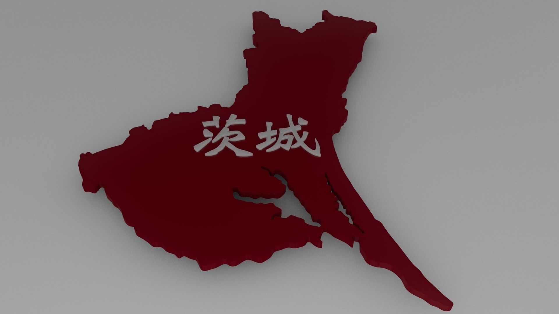 Ibaraki map 3D model_2