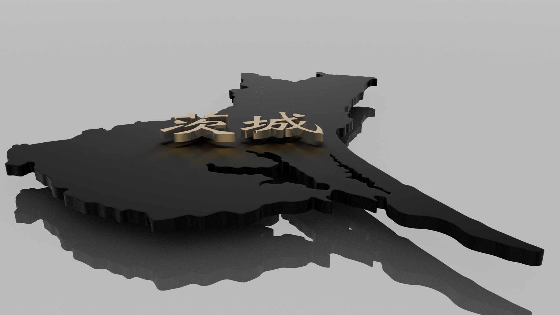 Ibaraki map 3D model_3