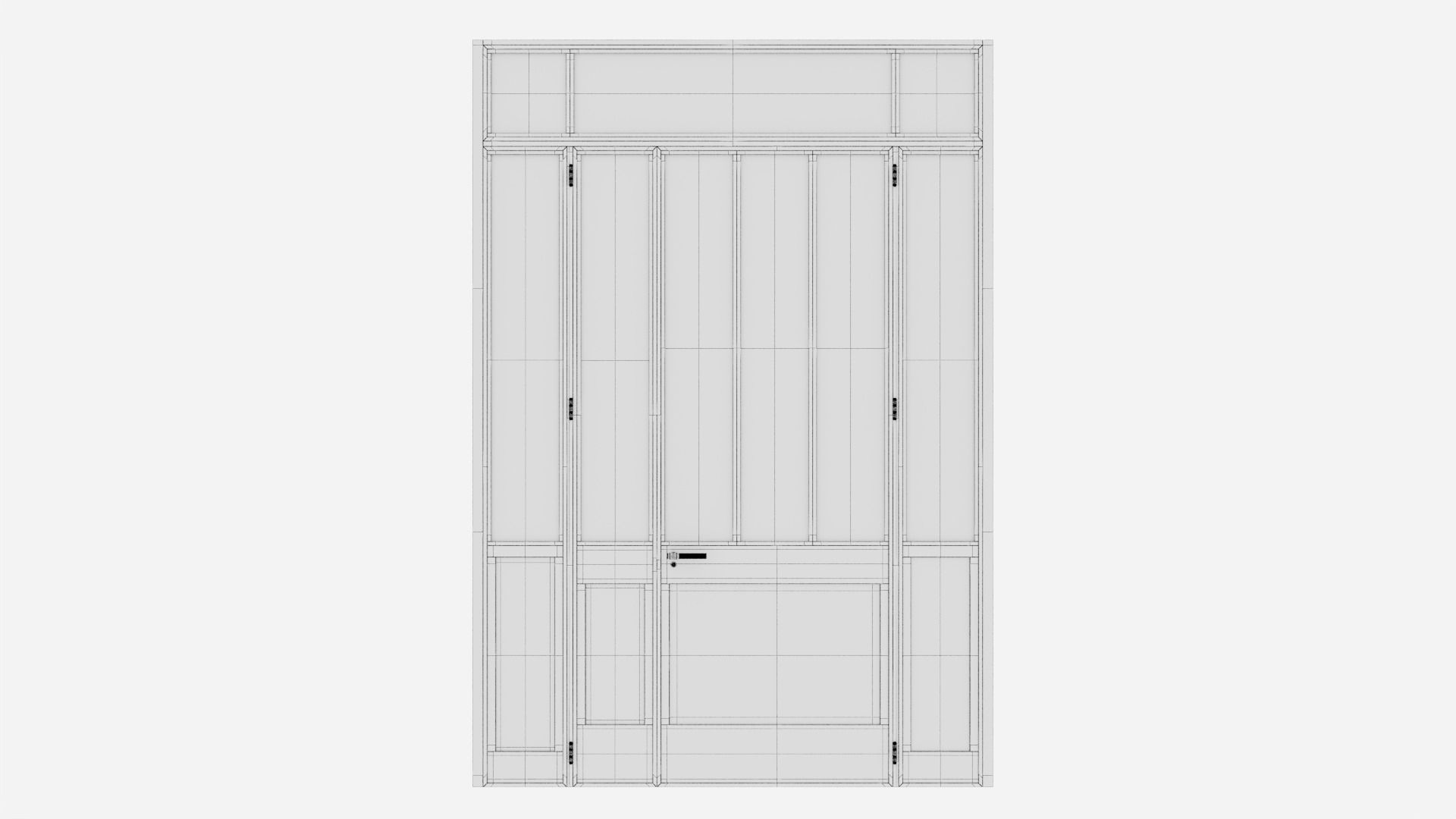 Aluminium door 308 3D model_5