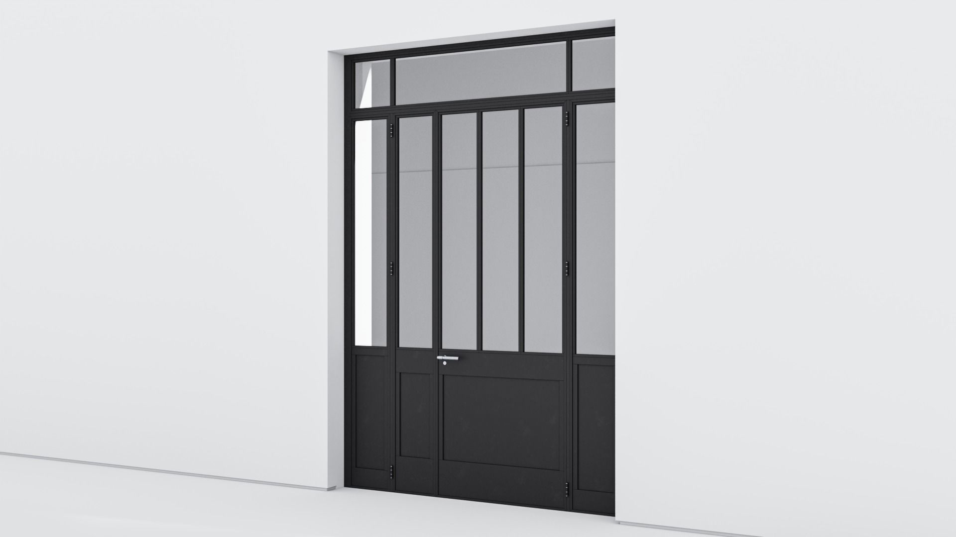 Aluminium door 308 3D model_2