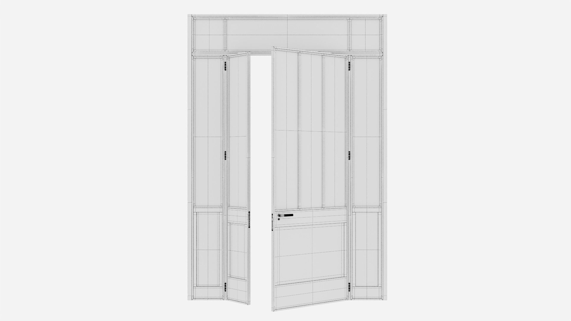 Aluminium door 308 3D model_6