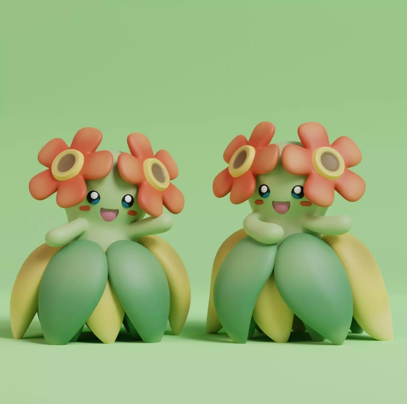 Pokemon - Bellossom with 2 poses 3D print model_0