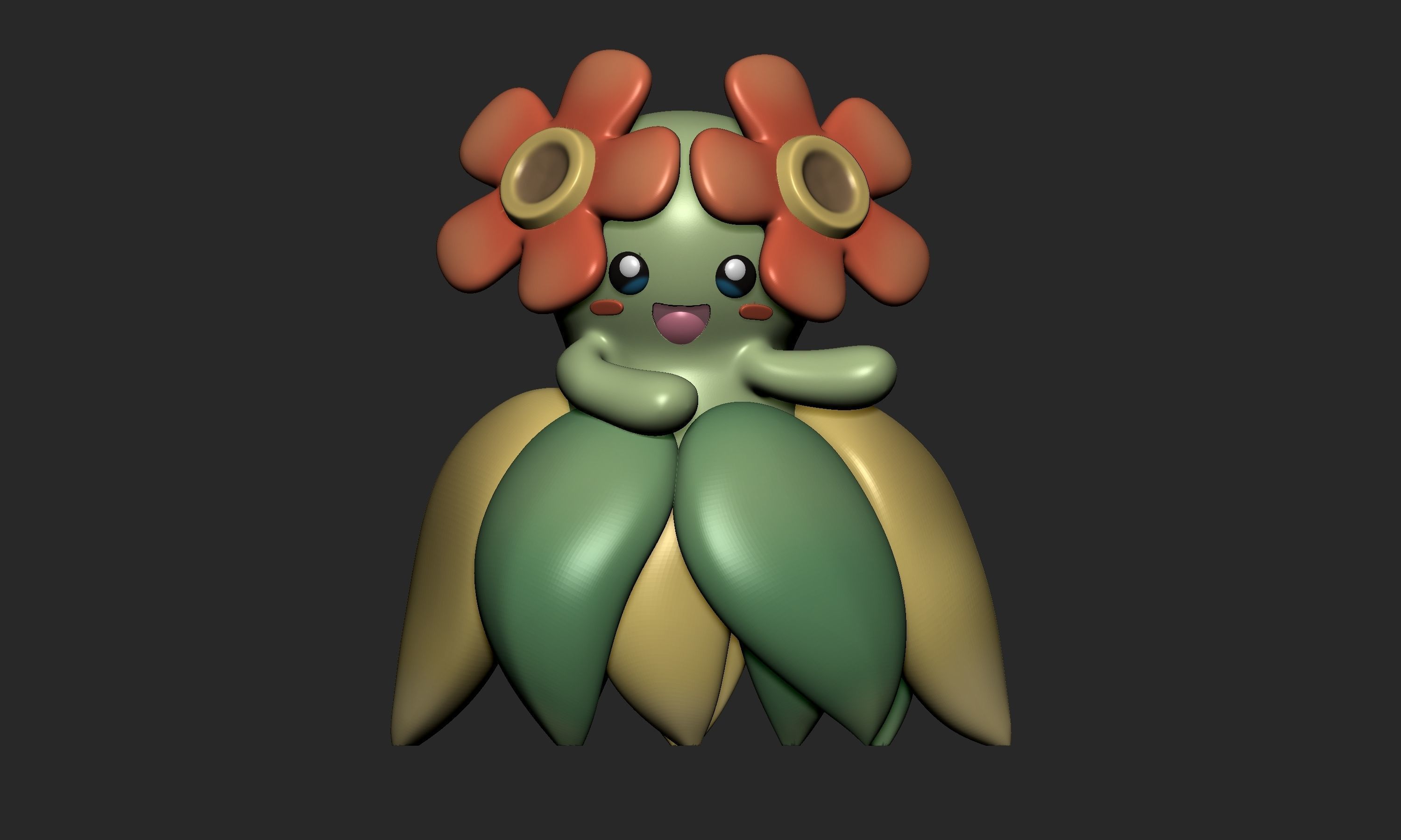 Pokemon - Bellossom with 2 poses 3D print model_5