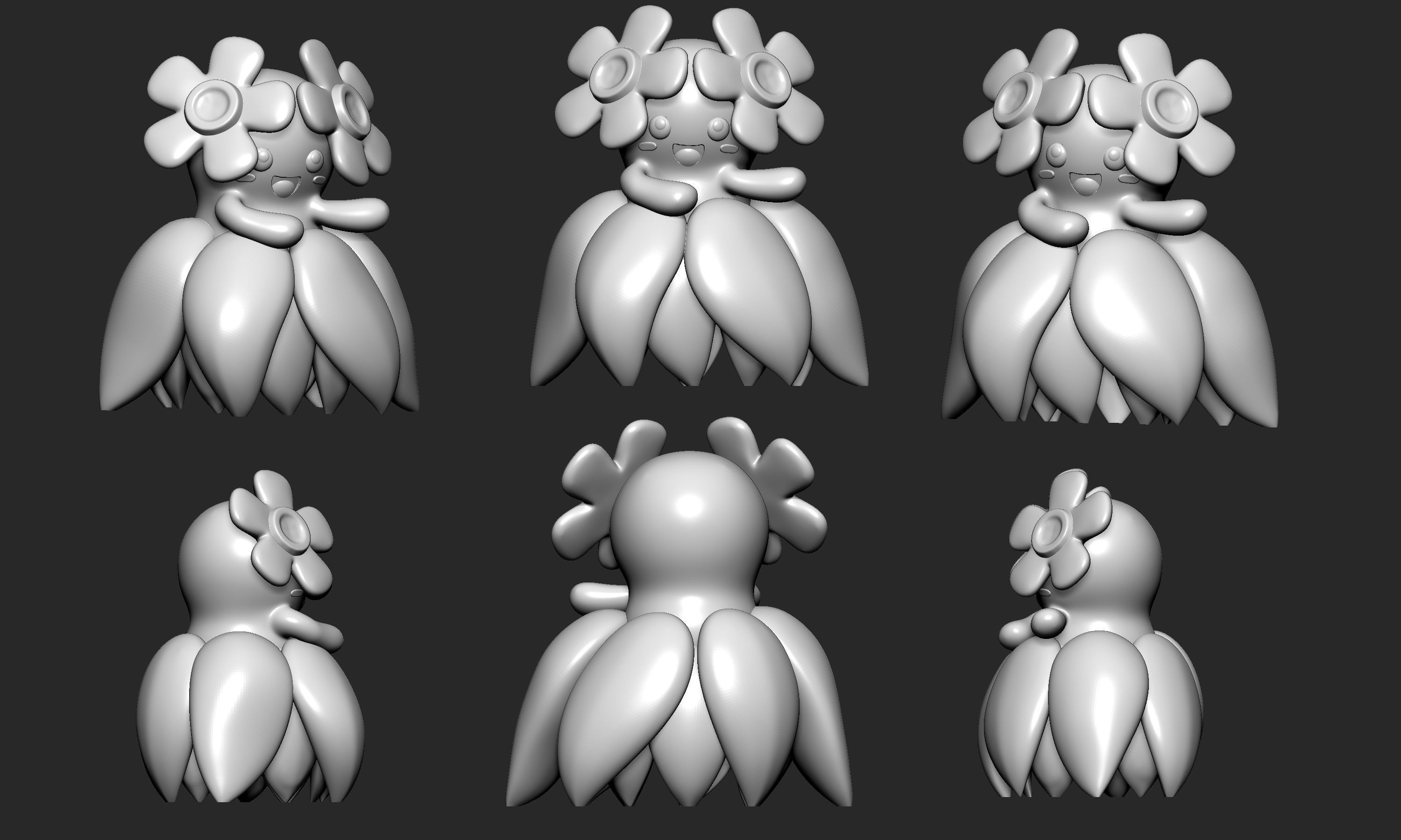 Pokemon - Bellossom with 2 poses 3D print model_8
