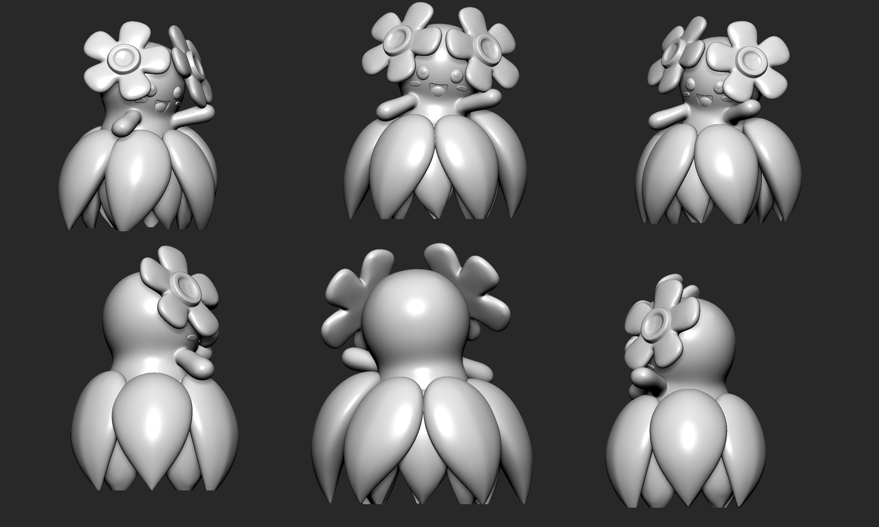 Pokemon - Bellossom with 2 poses 3D print model_4