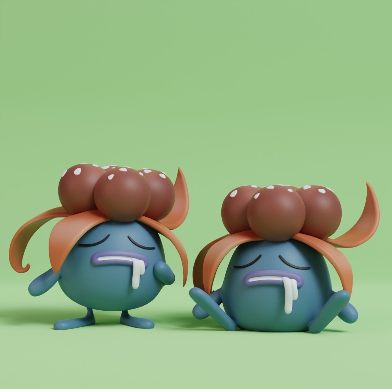 Pokemon - Oddish Gloom Vileplume and Bellossom 3D print model_4