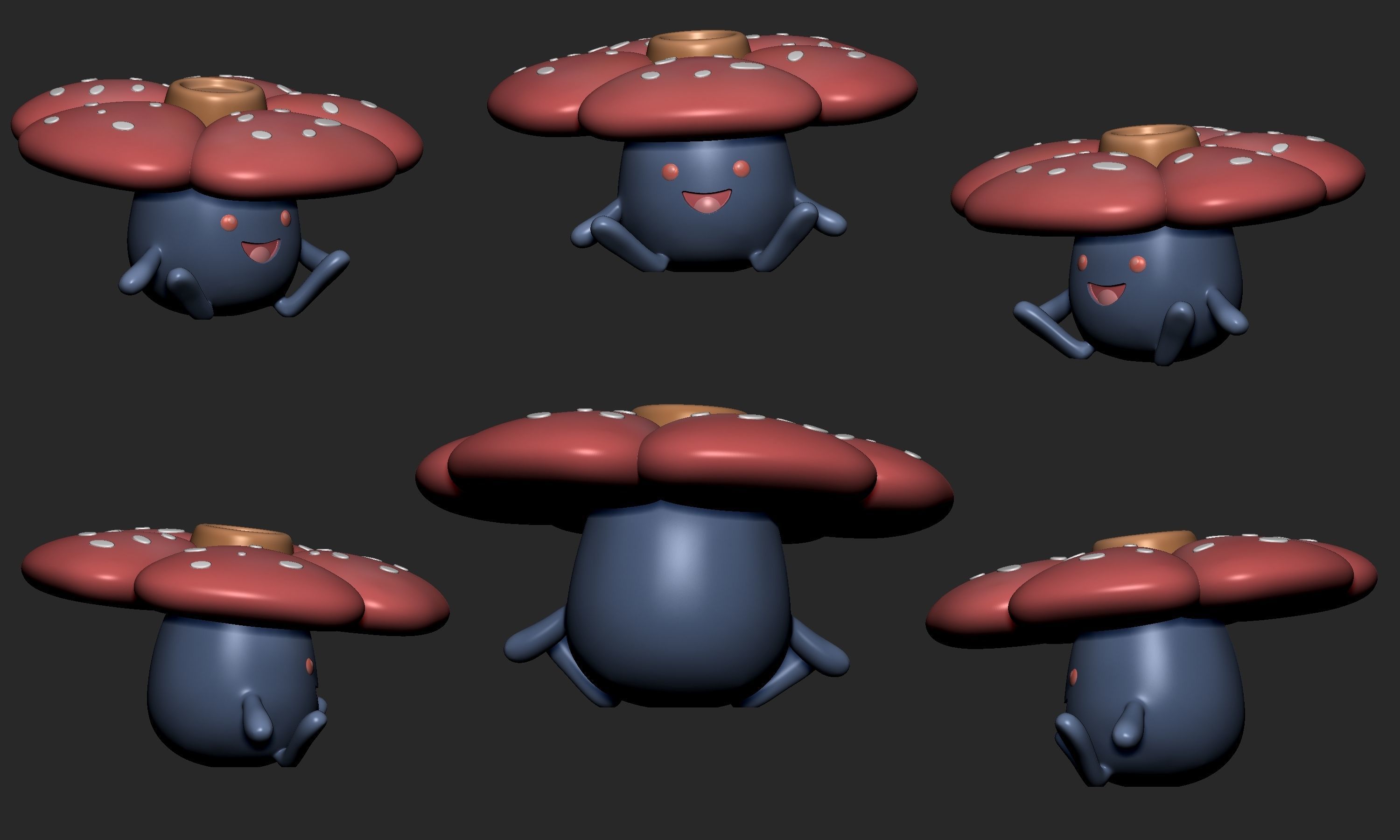 Pokemon - Oddish Gloom Vileplume and Bellossom 3D print model_8