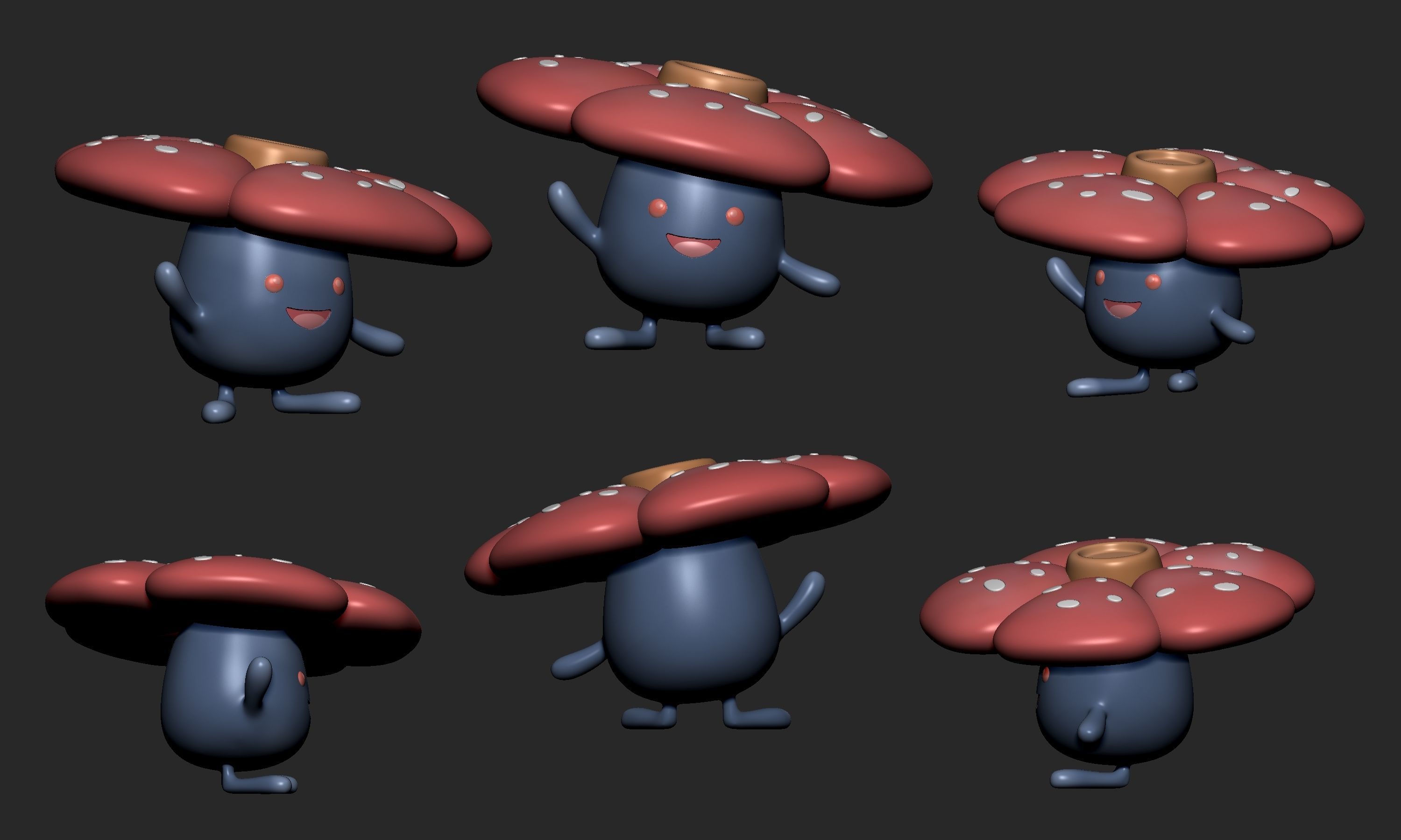 Pokemon - Oddish Gloom Vileplume and Bellossom 3D print model_9