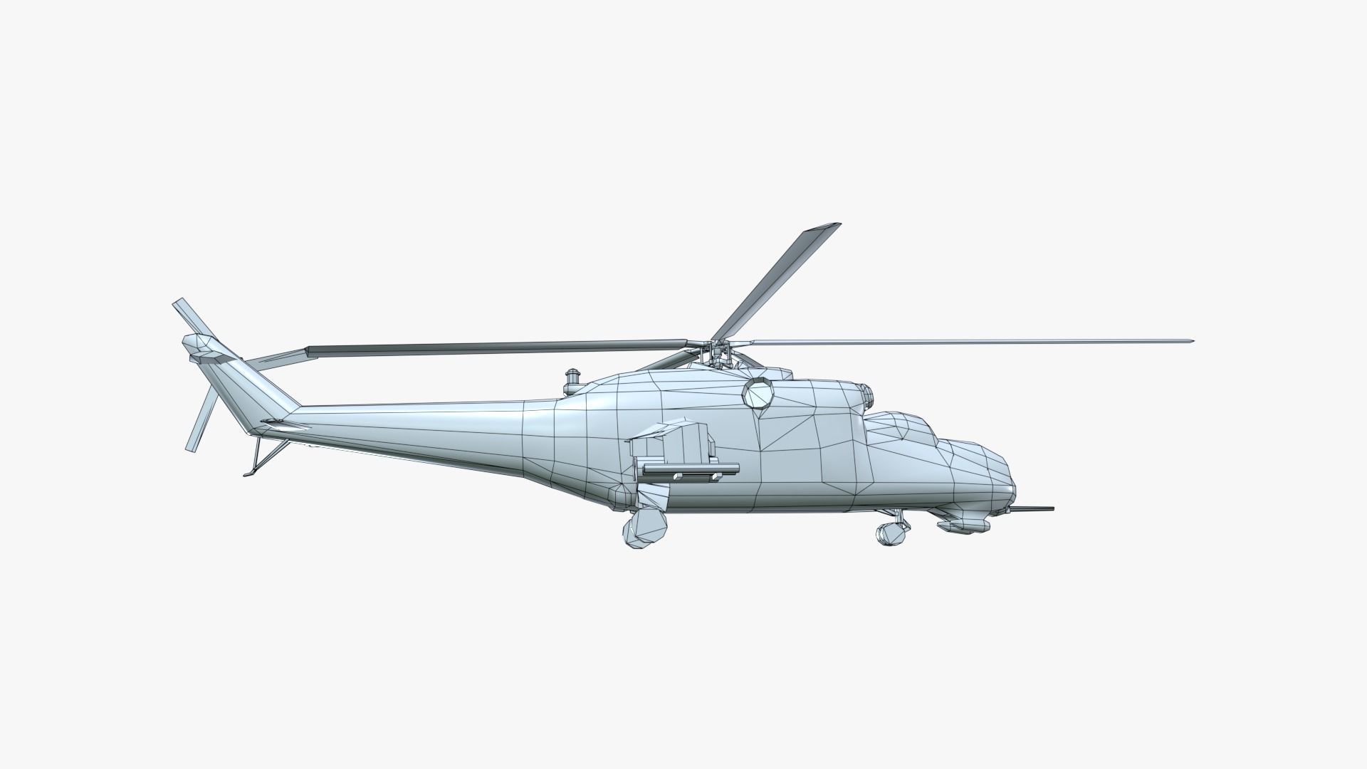 Low Poly Mil Mi-24 Low-poly 3D model_35