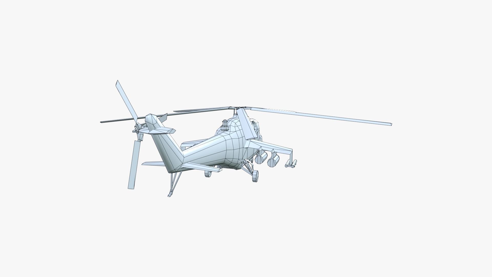 Low Poly Mil Mi-24 Low-poly 3D model_26