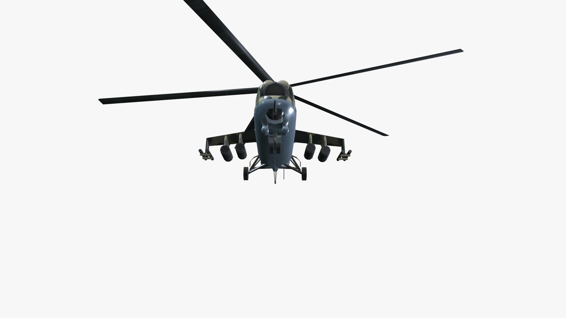 Low Poly Mil Mi-24 Low-poly 3D model_13