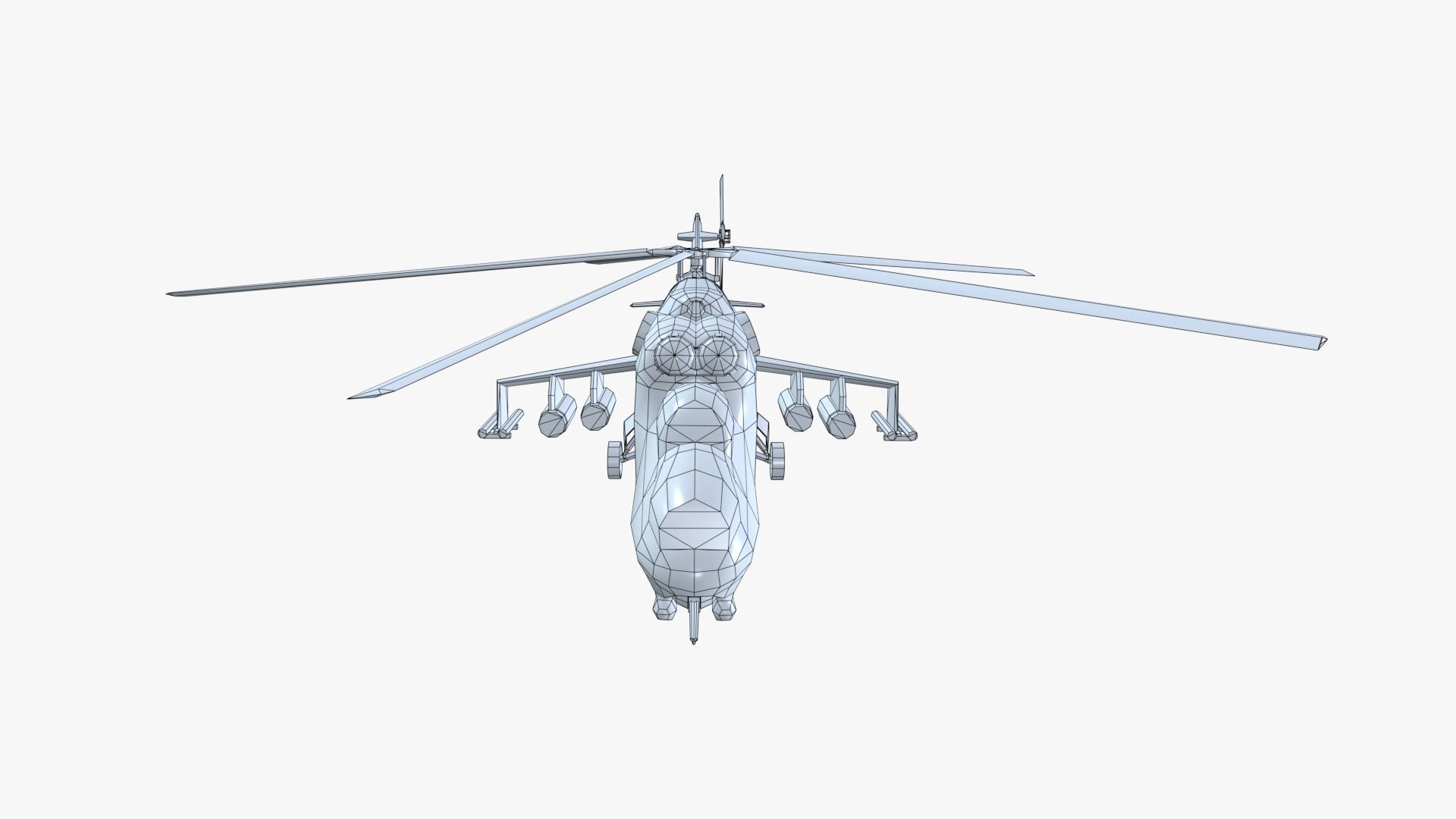 Low Poly Mil Mi-24 Low-poly 3D model_22
