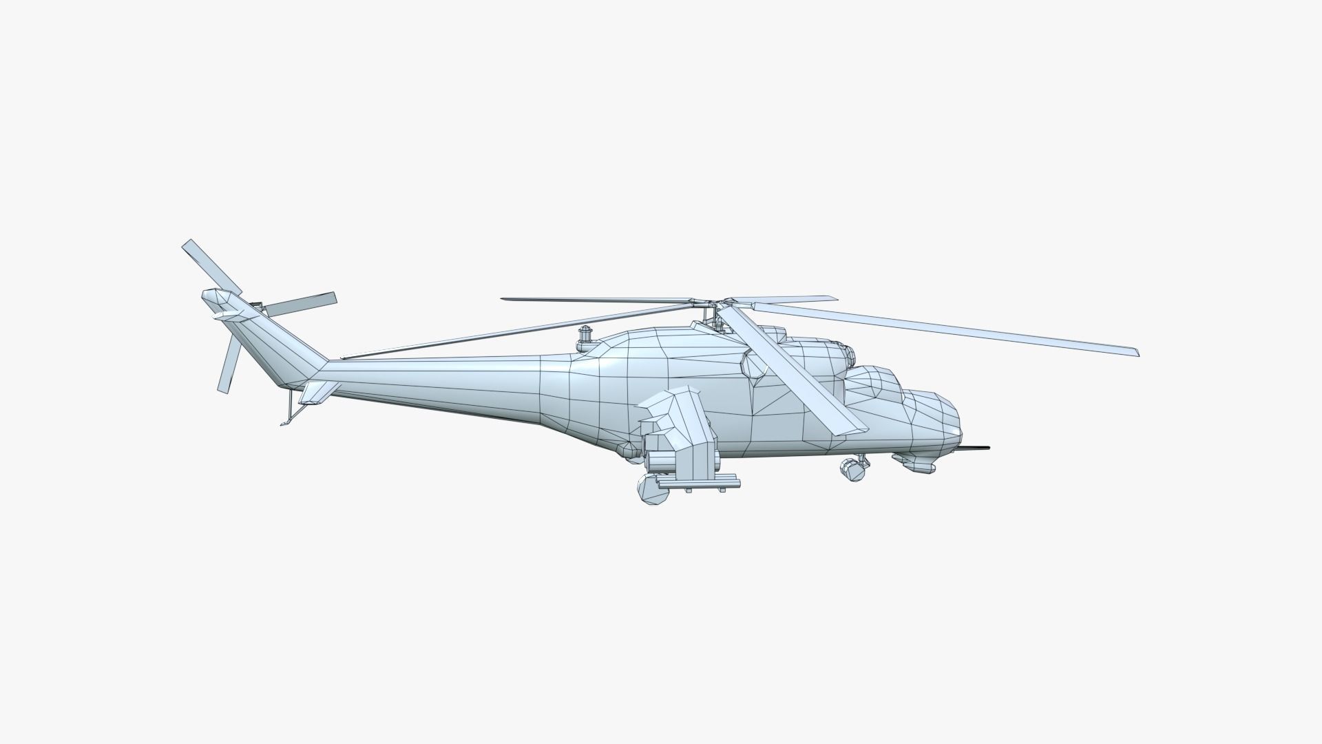 Low Poly Mil Mi-24 Low-poly 3D model_24
