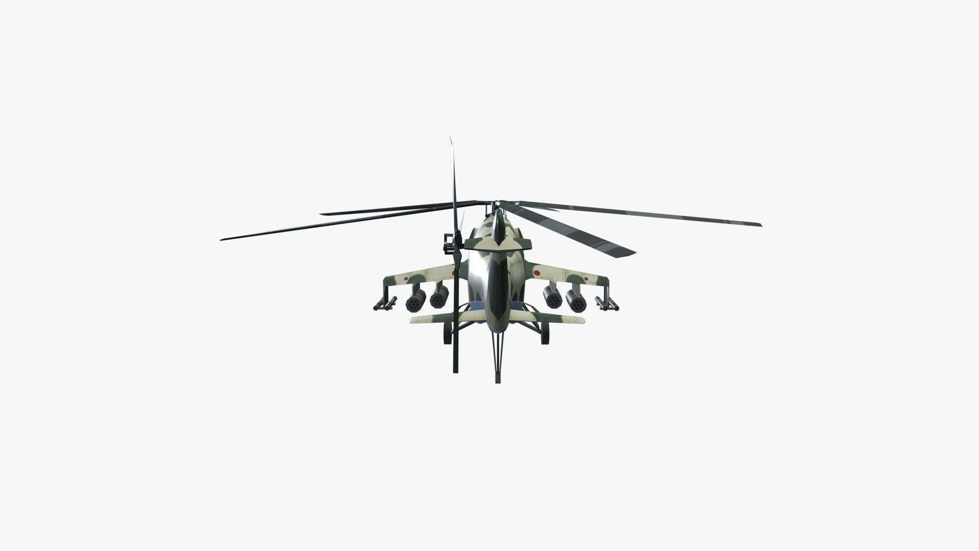 Low Poly Mil Mi-24 Low-poly 3D model_7
