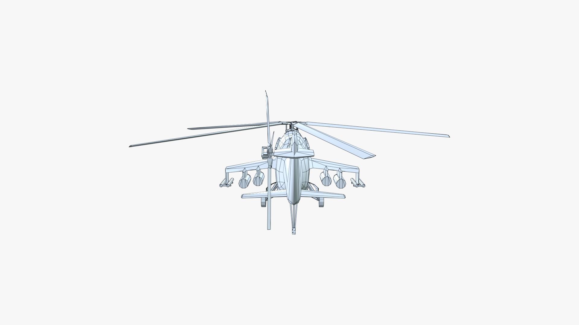 Low Poly Mil Mi-24 Low-poly 3D model_27