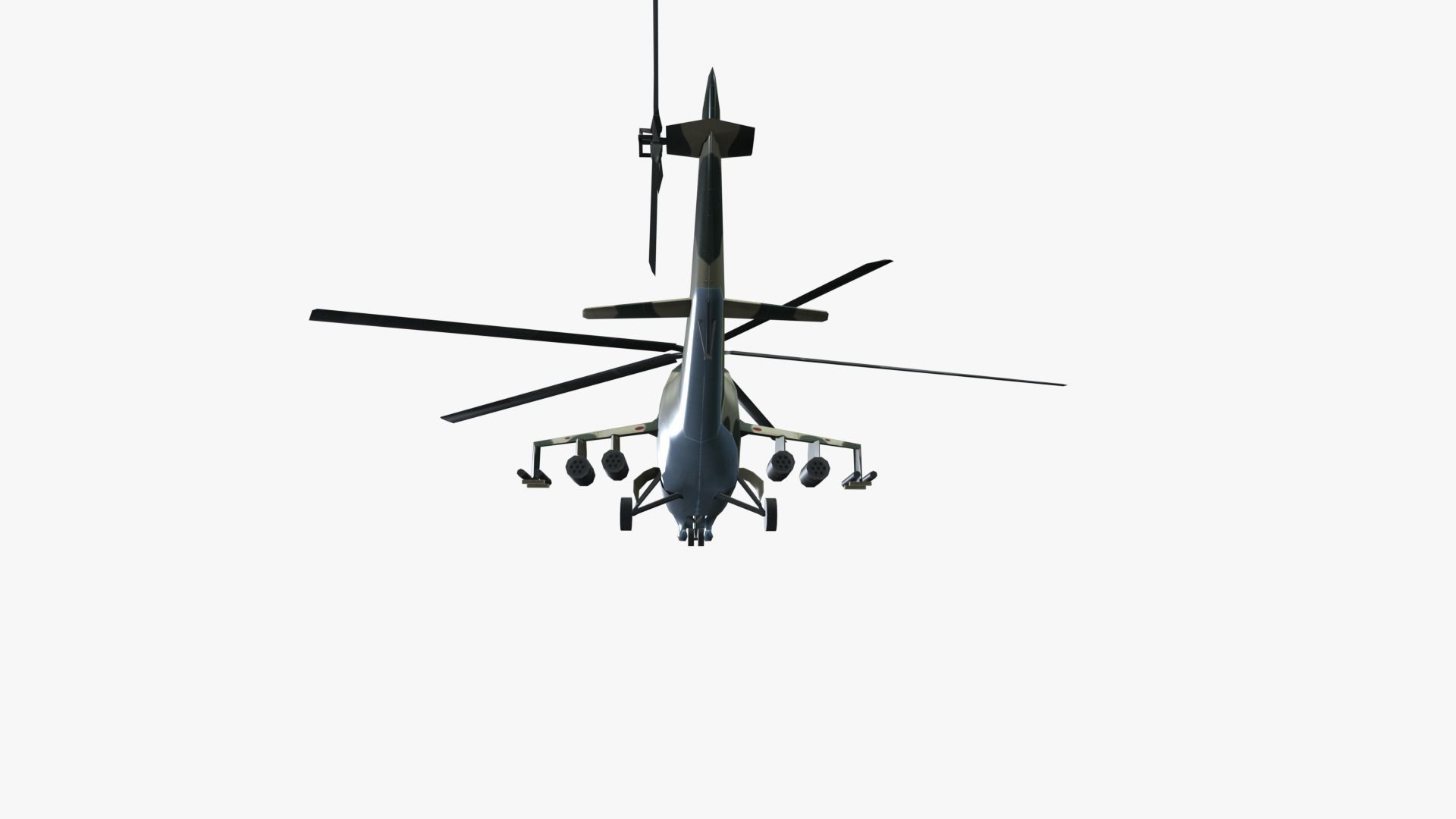 Low Poly Mil Mi-24 Low-poly 3D model_18