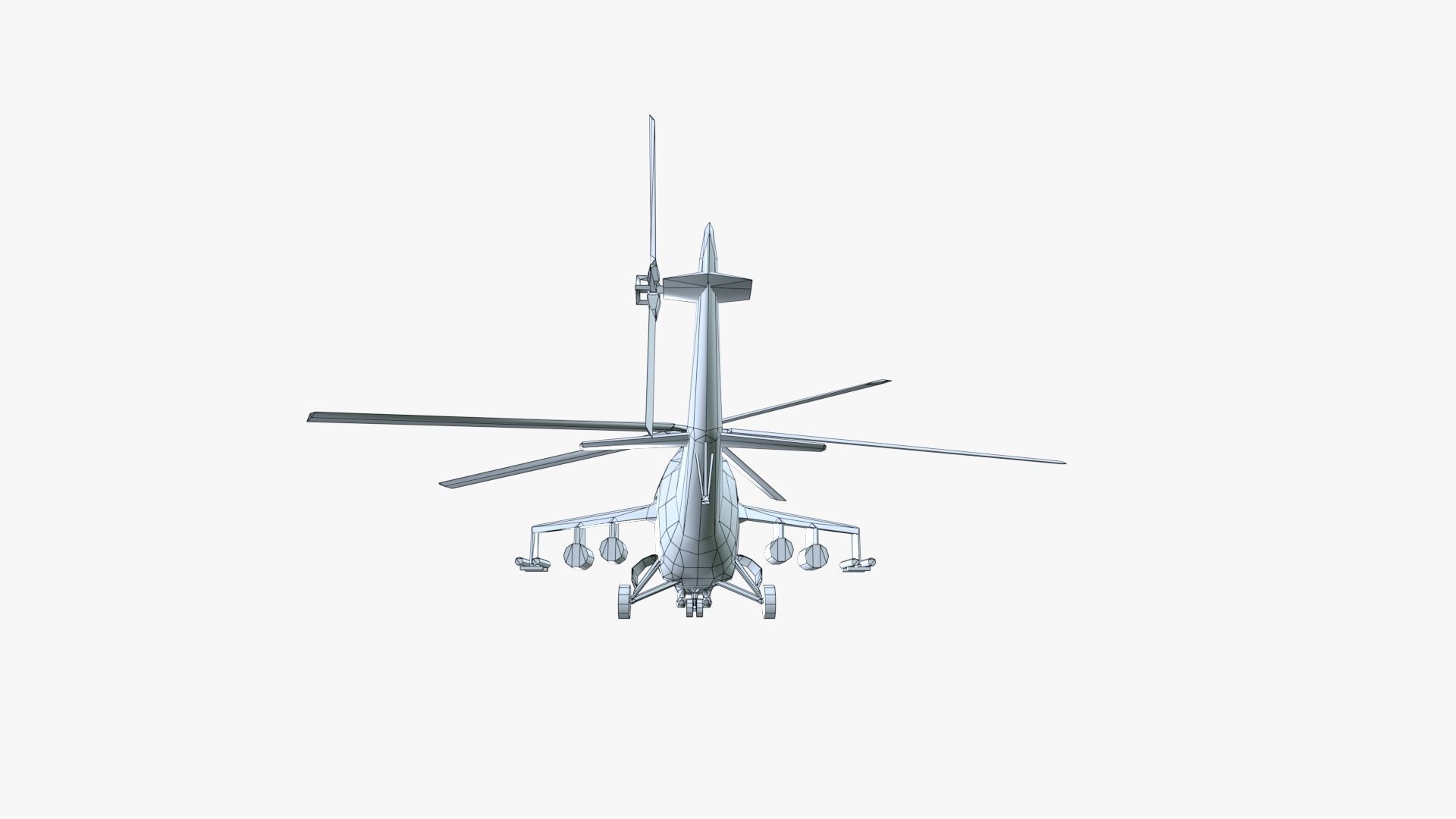 Low Poly Mil Mi-24 Low-poly 3D model_38