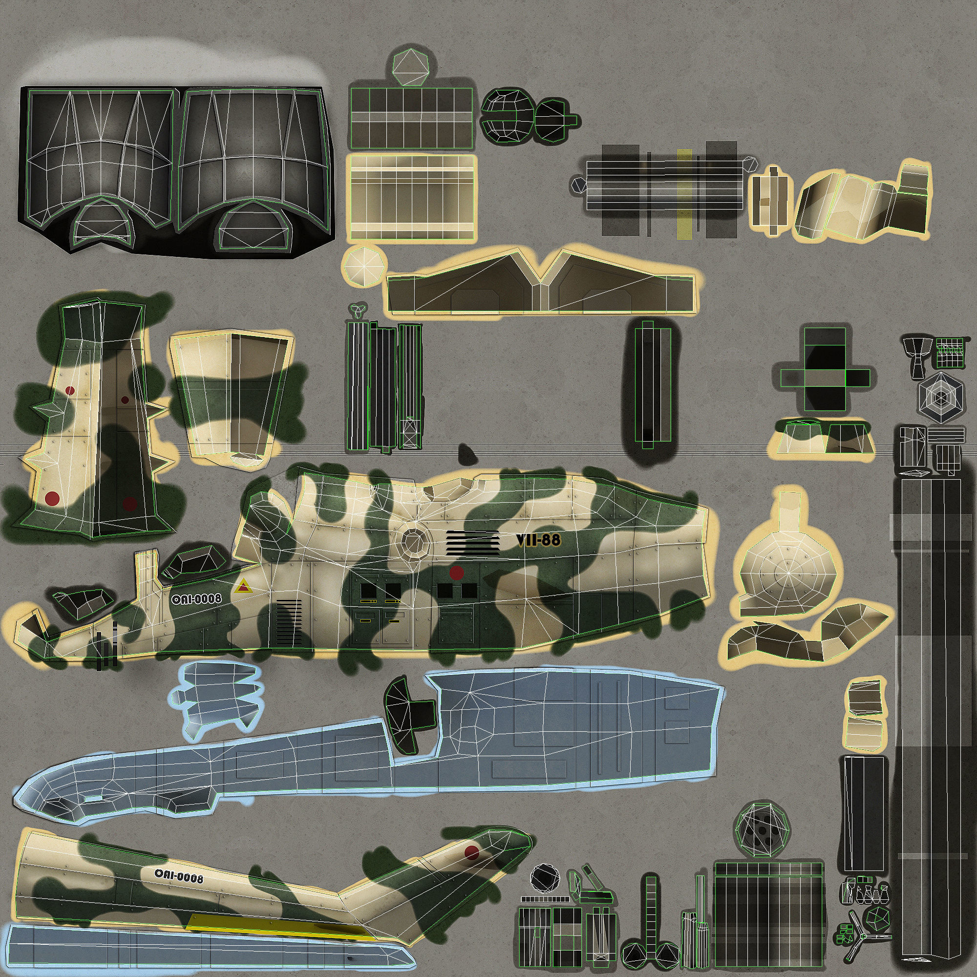 Low Poly Mil Mi-24 Low-poly 3D model_42