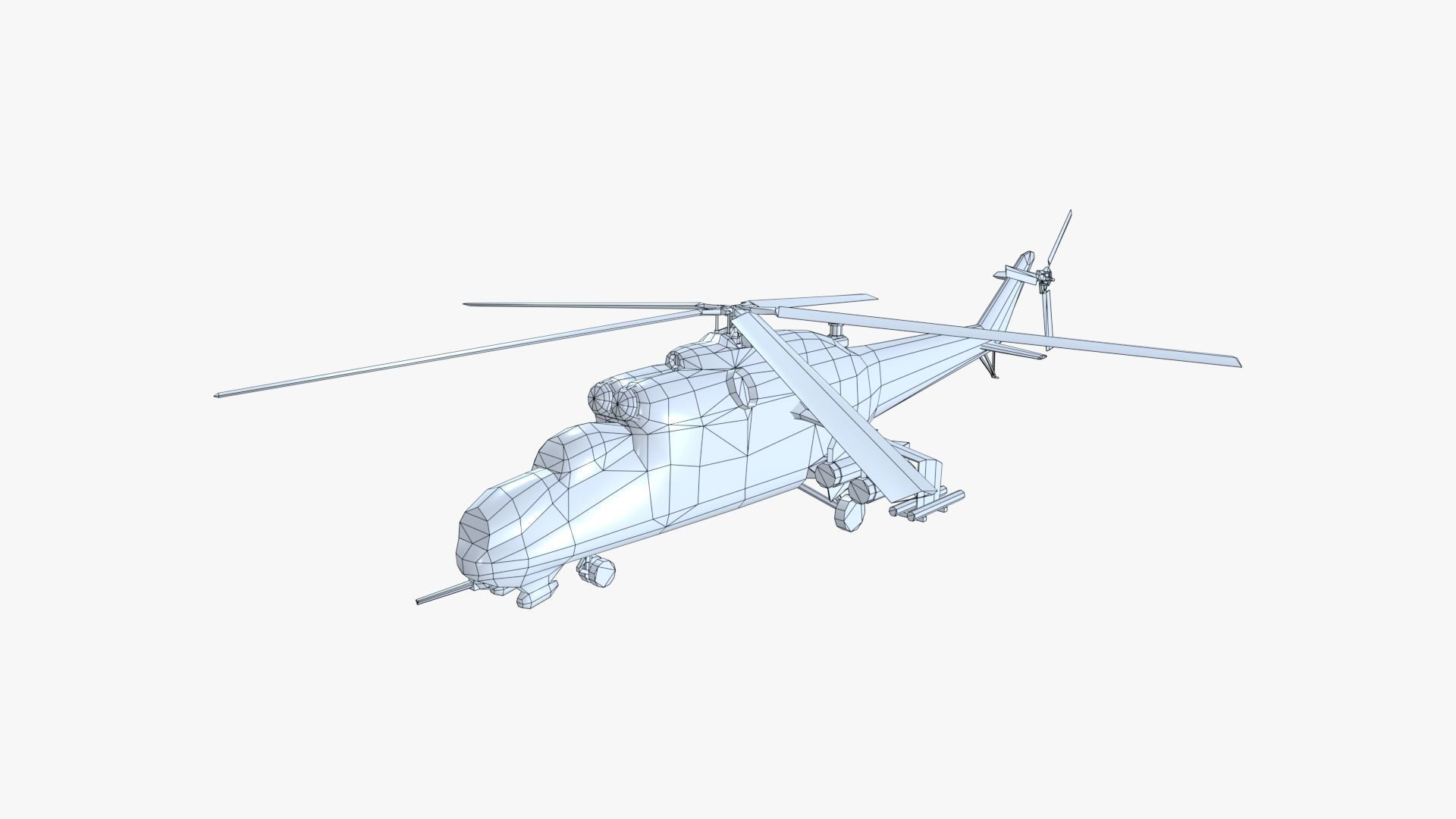 Low Poly Mil Mi-24 Low-poly 3D model_31