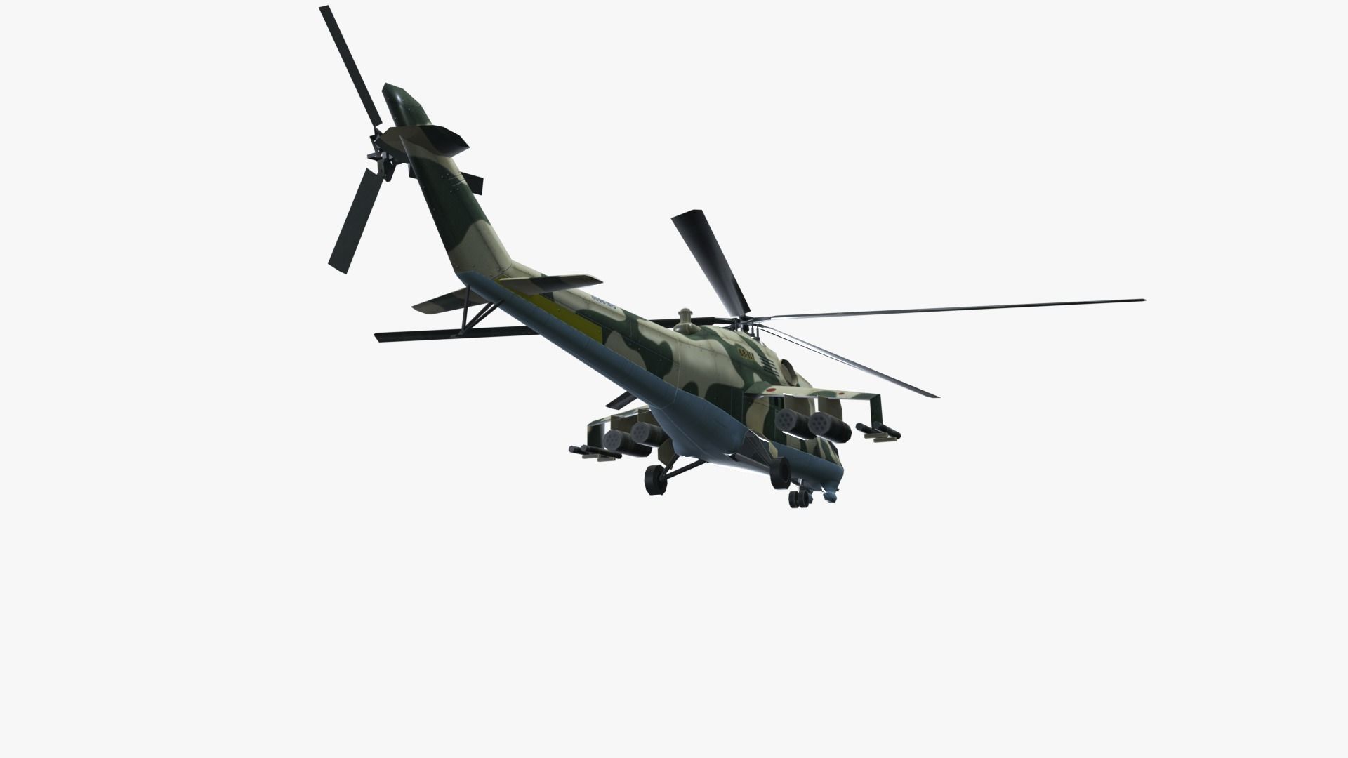 Low Poly Mil Mi-24 Low-poly 3D model_17