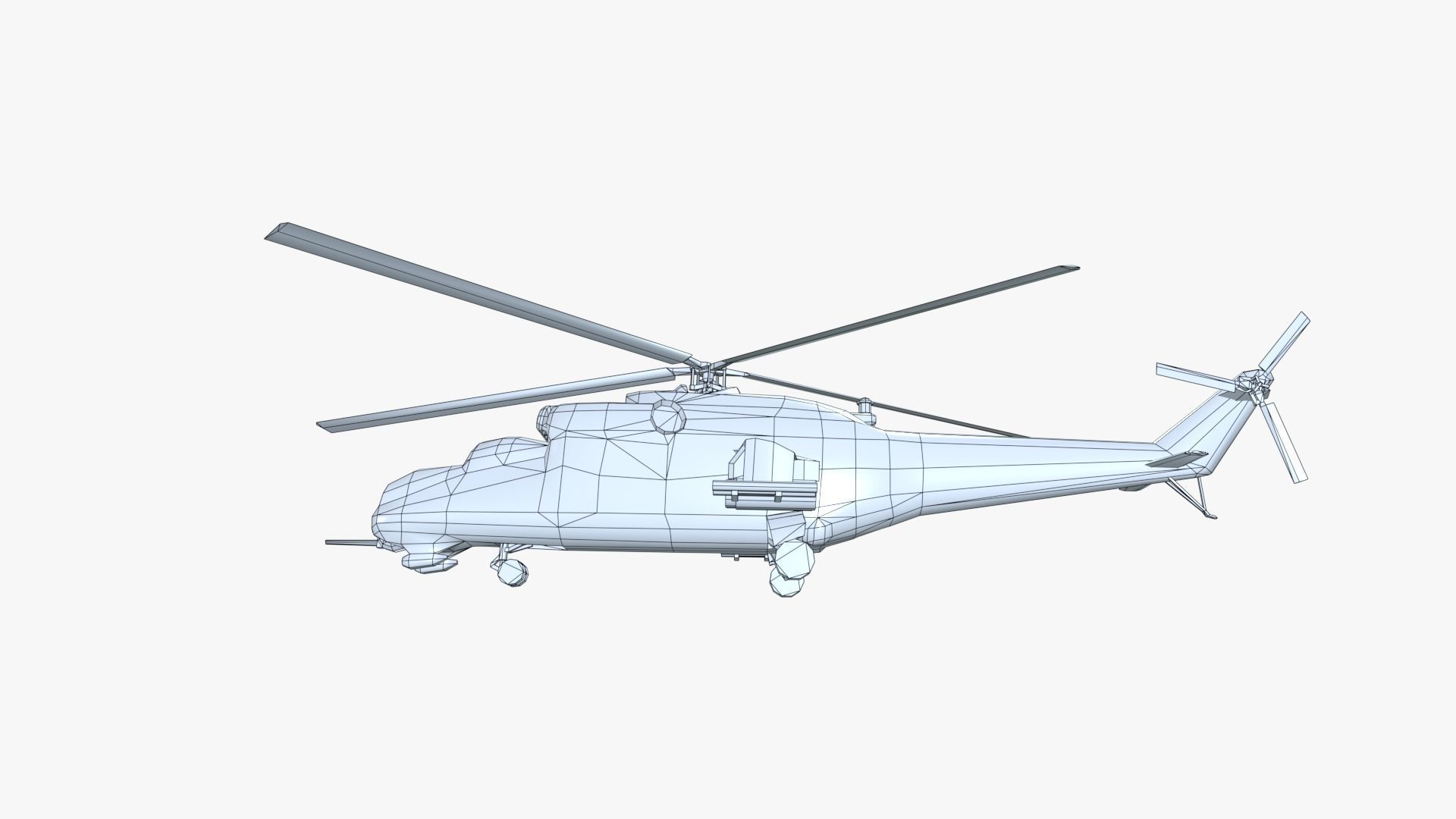 Low Poly Mil Mi-24 Low-poly 3D model_41