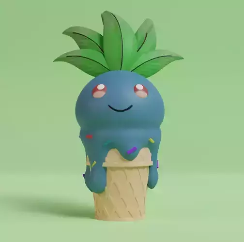 Pokemon - Ice Cream Oddish 