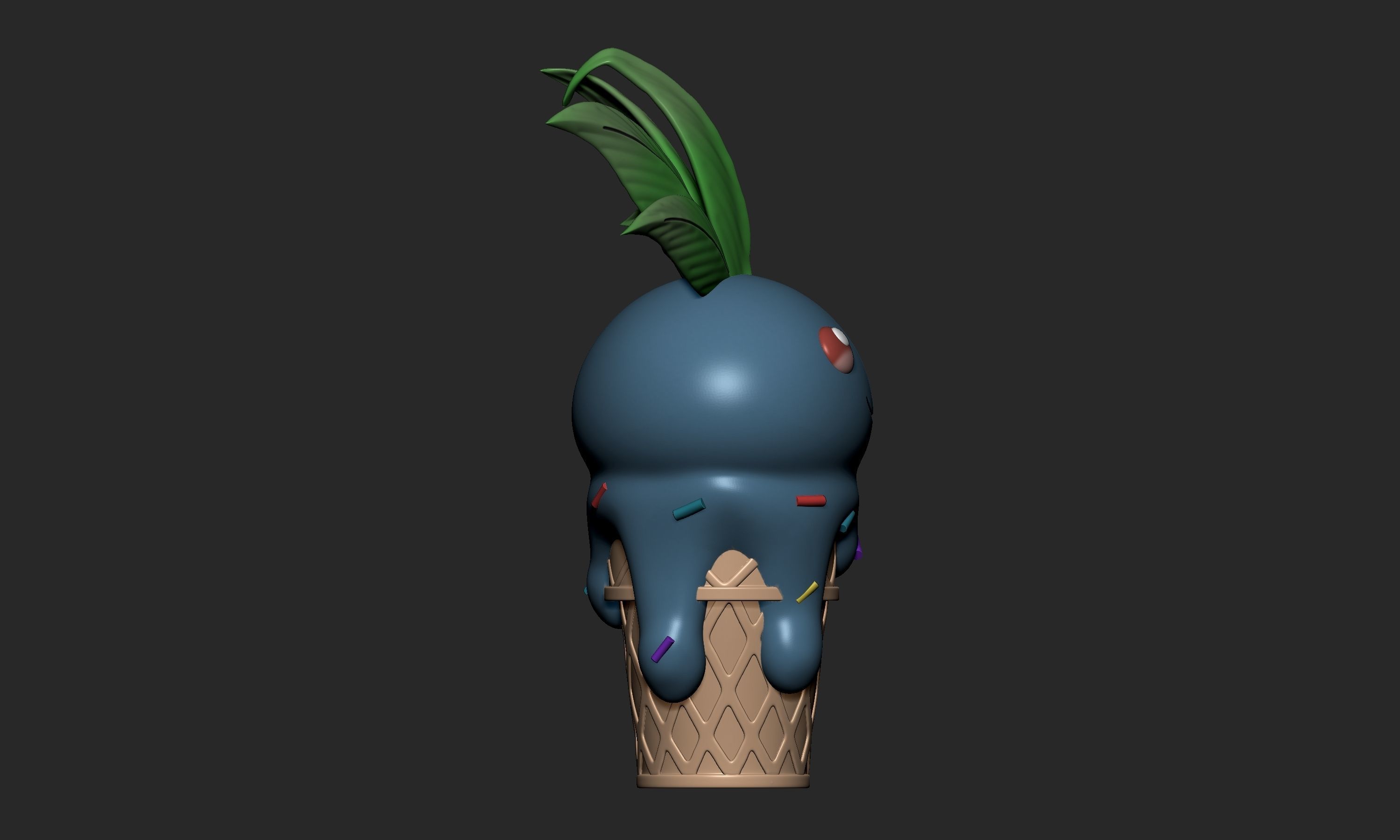 Pokemon - Ice Cream Oddish  3D print model_8