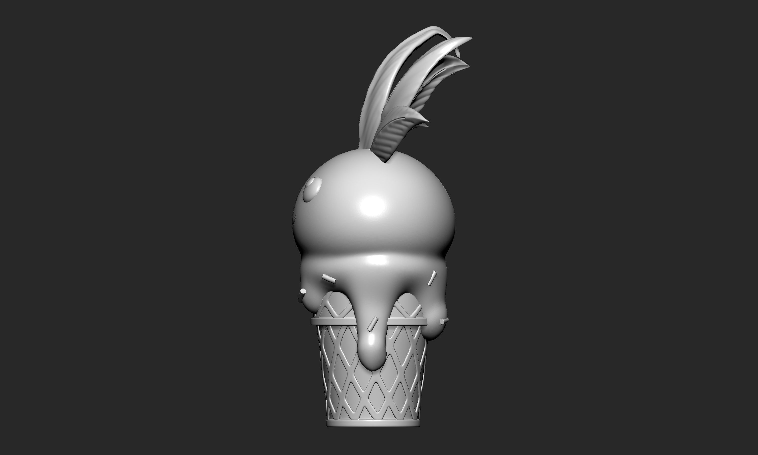 Pokemon - Ice Cream Oddish  3D print model_3