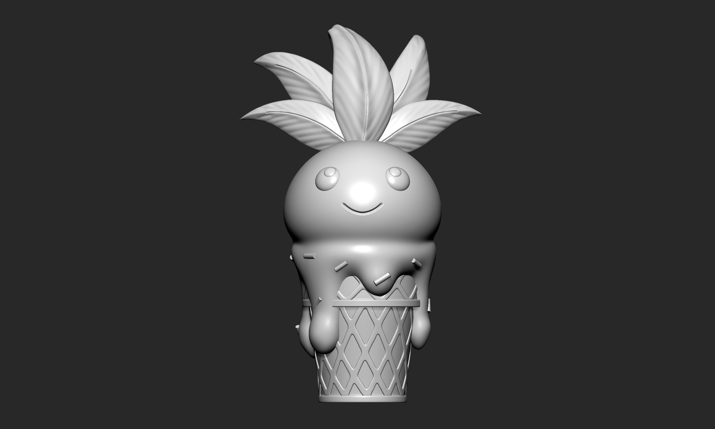 Pokemon - Ice Cream Oddish  3D print model_2