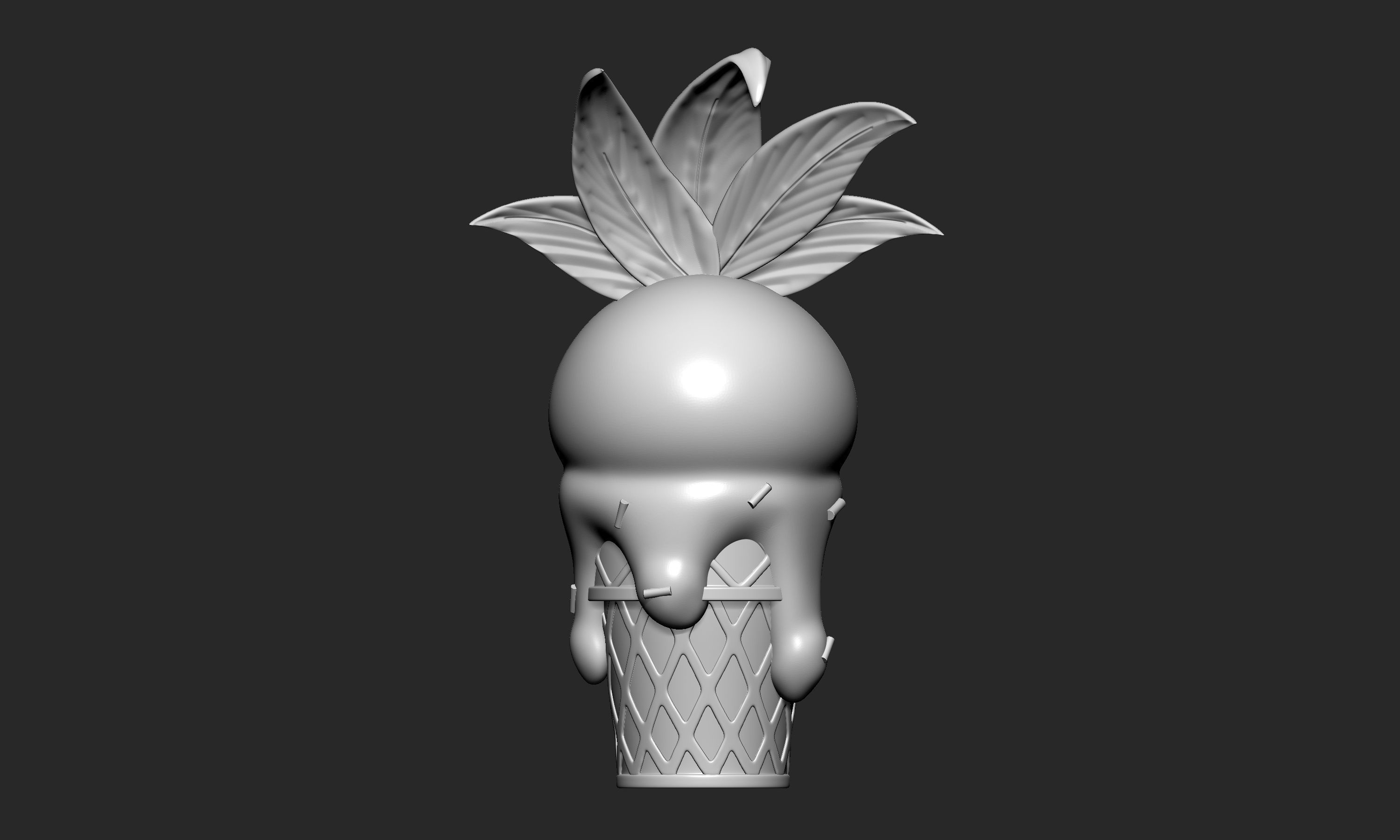 Pokemon - Ice Cream Oddish  3D print model_6