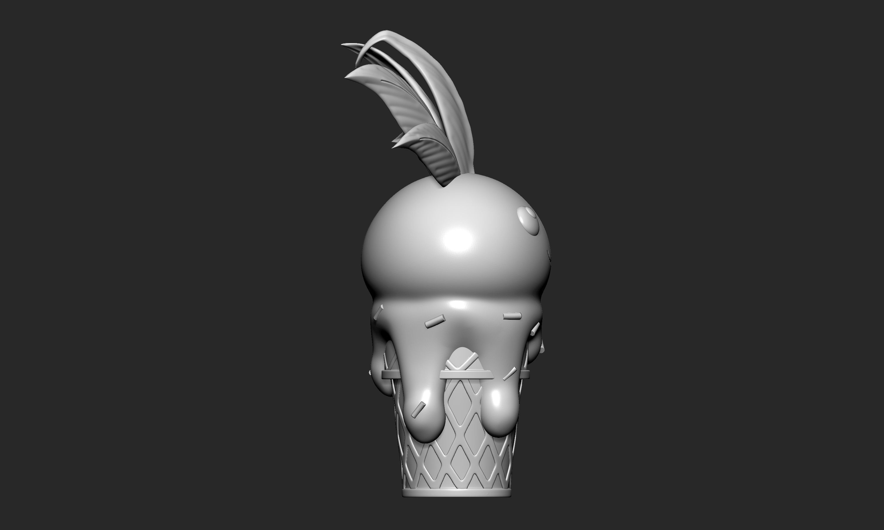 Pokemon - Ice Cream Oddish  3D print model_7