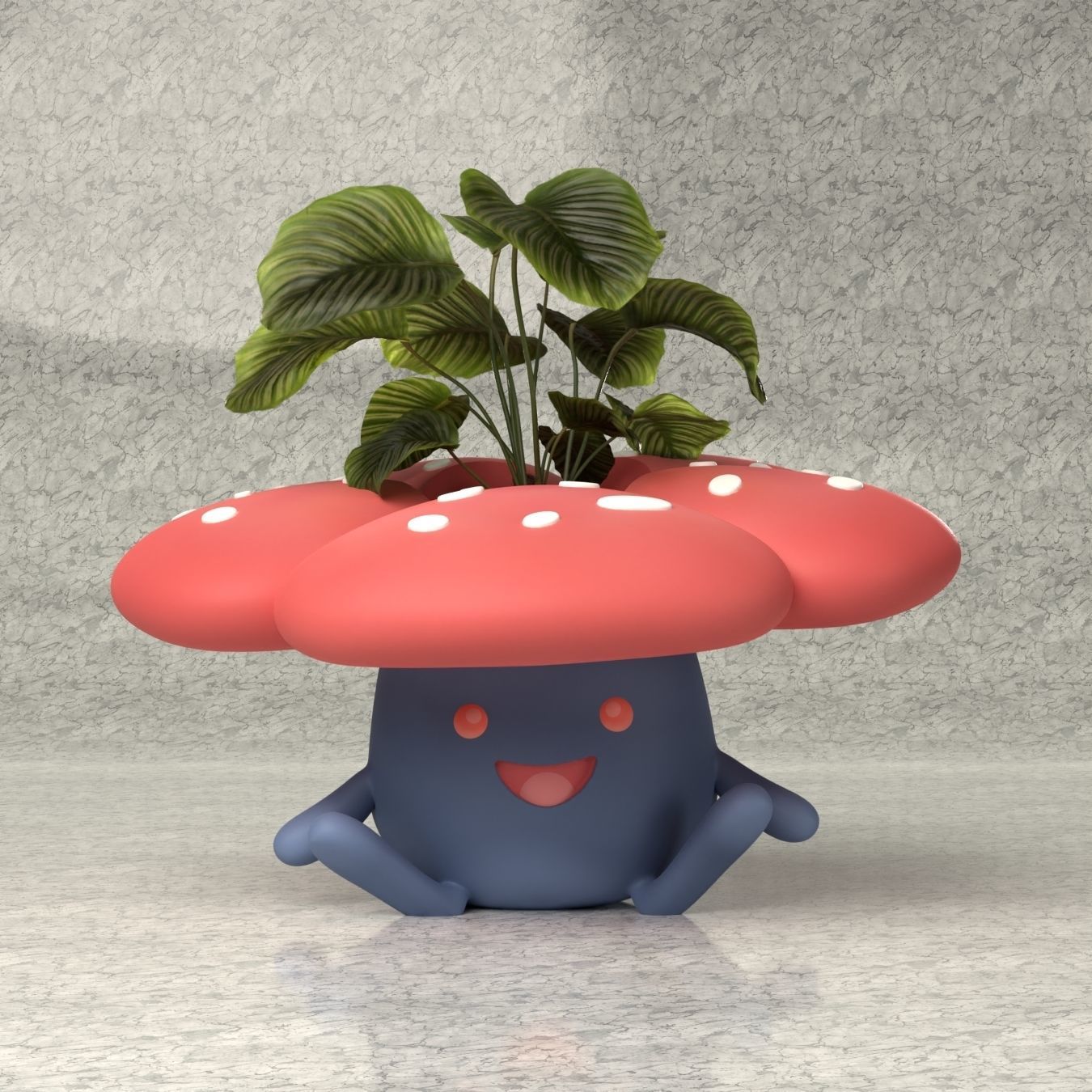 Pokemon - Plant Vase Oddish Gloom and Vileplume 3D print model_11
