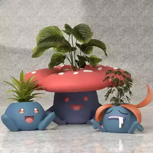 Pokemon - Plant Vase Oddish Gloom and Vileplume