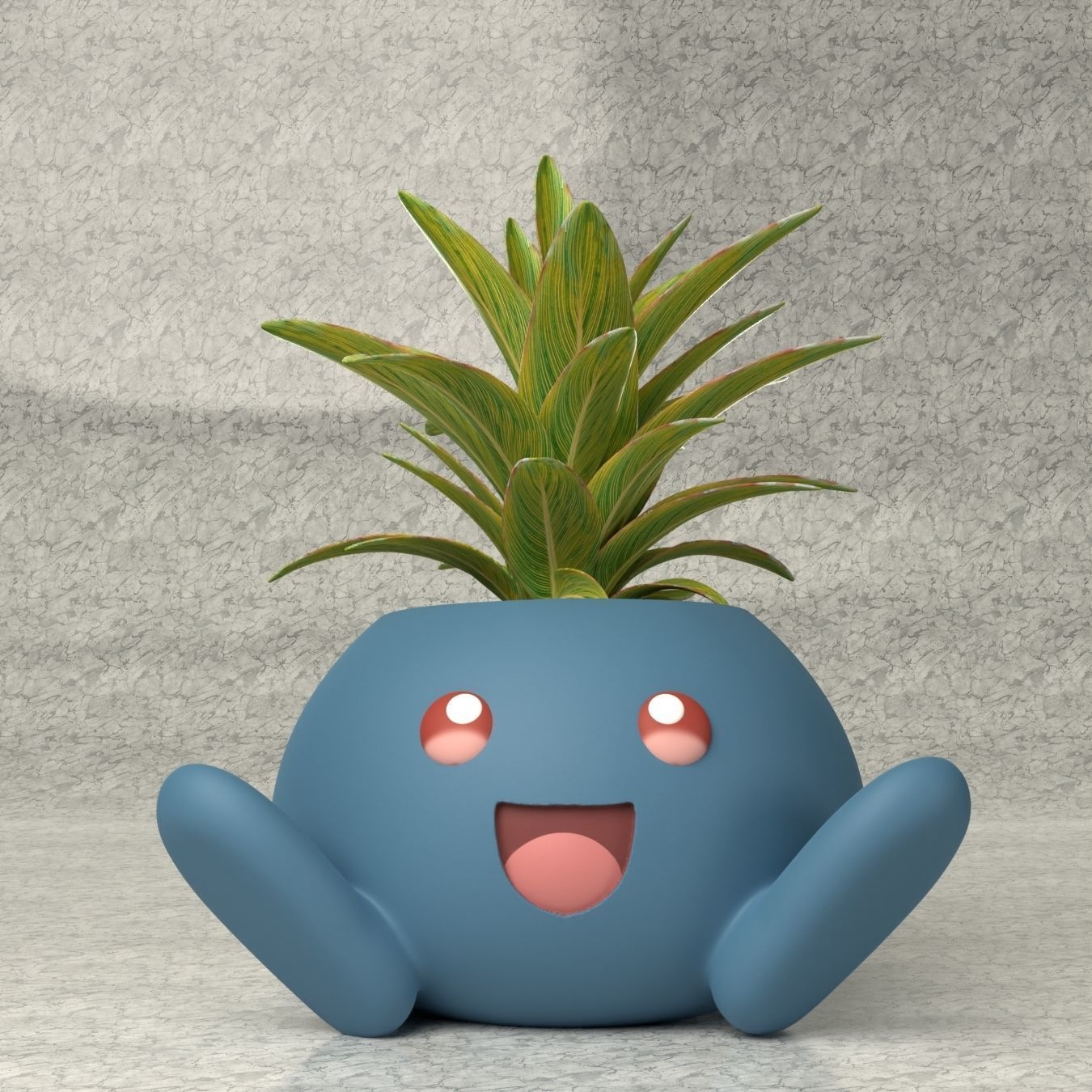 Pokemon - Plant Vase Oddish Gloom and Vileplume 3D print model_1