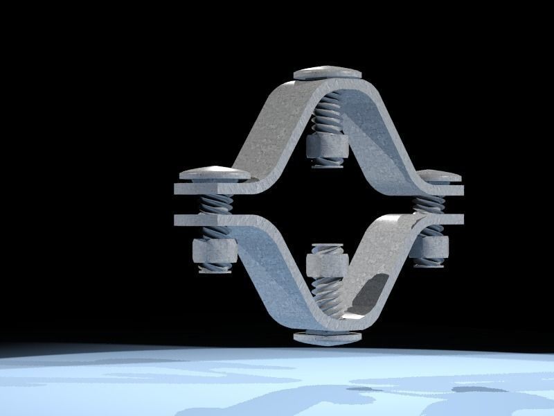 abrazadera de alta tension 3D model_1