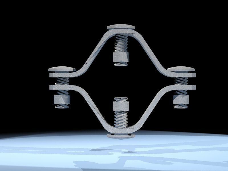 abrazadera de alta tension 3D model_3