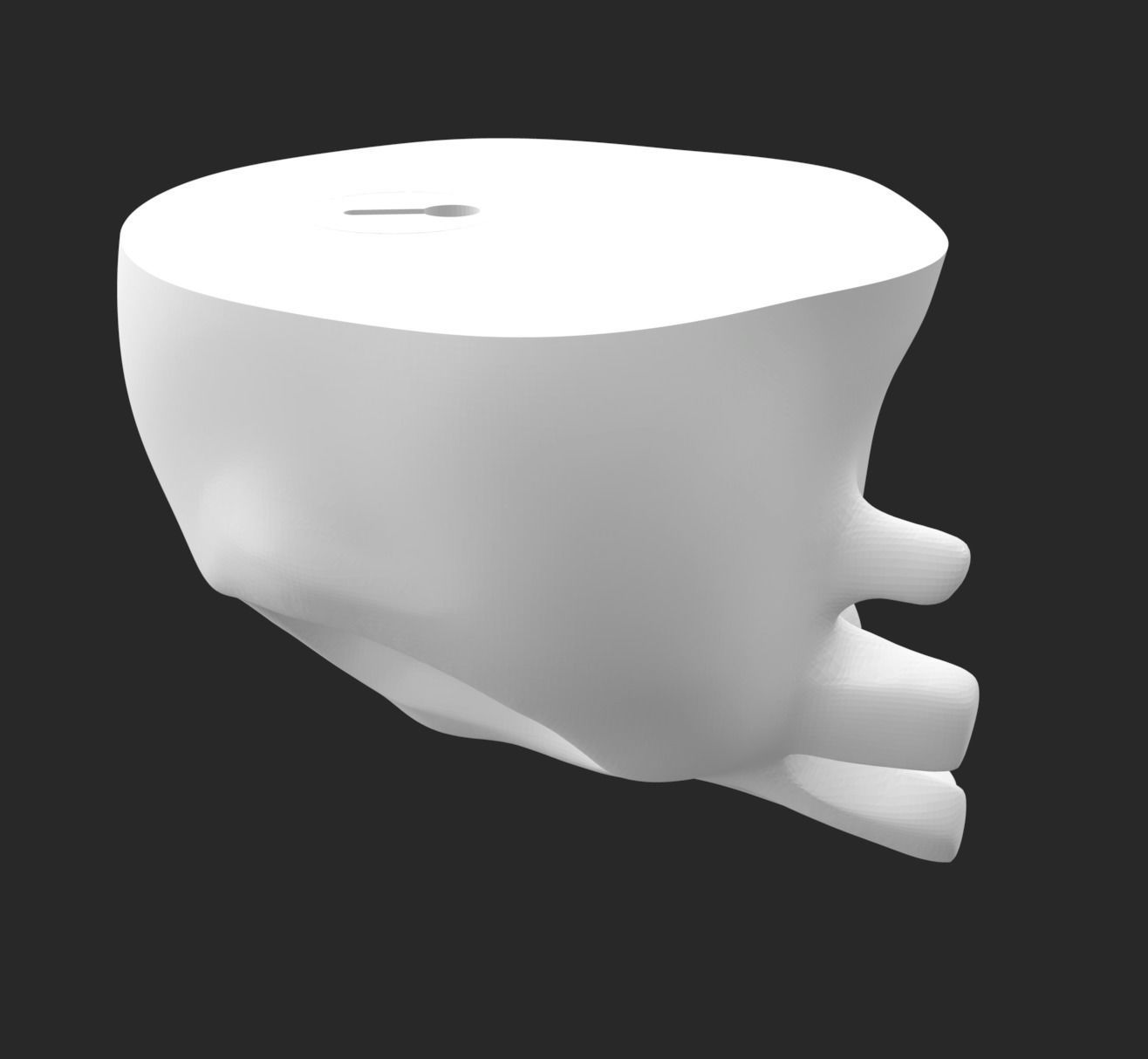 Haunted Mansion Holiday half skull 3D print model 3D print model_1